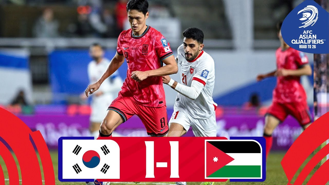 #ไฮไลท์ฟุตบอล [ เกาหลีใต้ 1 - 1 จอร์แดน ] ฟุตบอลโลก รอบคัดเลือก โซนเอเชีย 2025/26.3.68