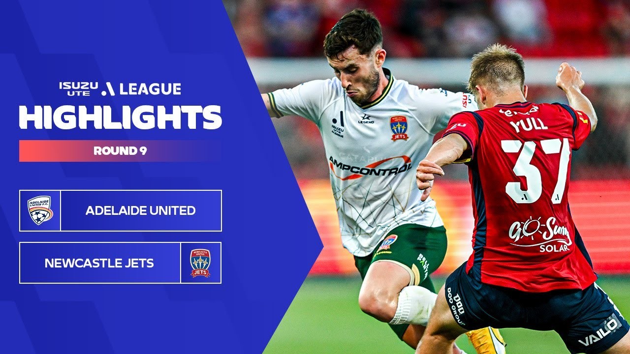 #ไฮไลท์ฟุตบอล [ อดิไลเด้ ยูไนเต็ด 3 - 1 นิวคาสเซิ่ล เจ็ทส์ ] เอลีก ออสเตรเลีย 2023/23.12.66