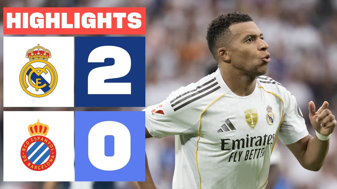 #ไฮไลท์ฟุตบอล [ เรอัล มาดริด 2 - 0 เอสปันญ่อล ] ลาลีก้า สเปน 2025/21.9.68