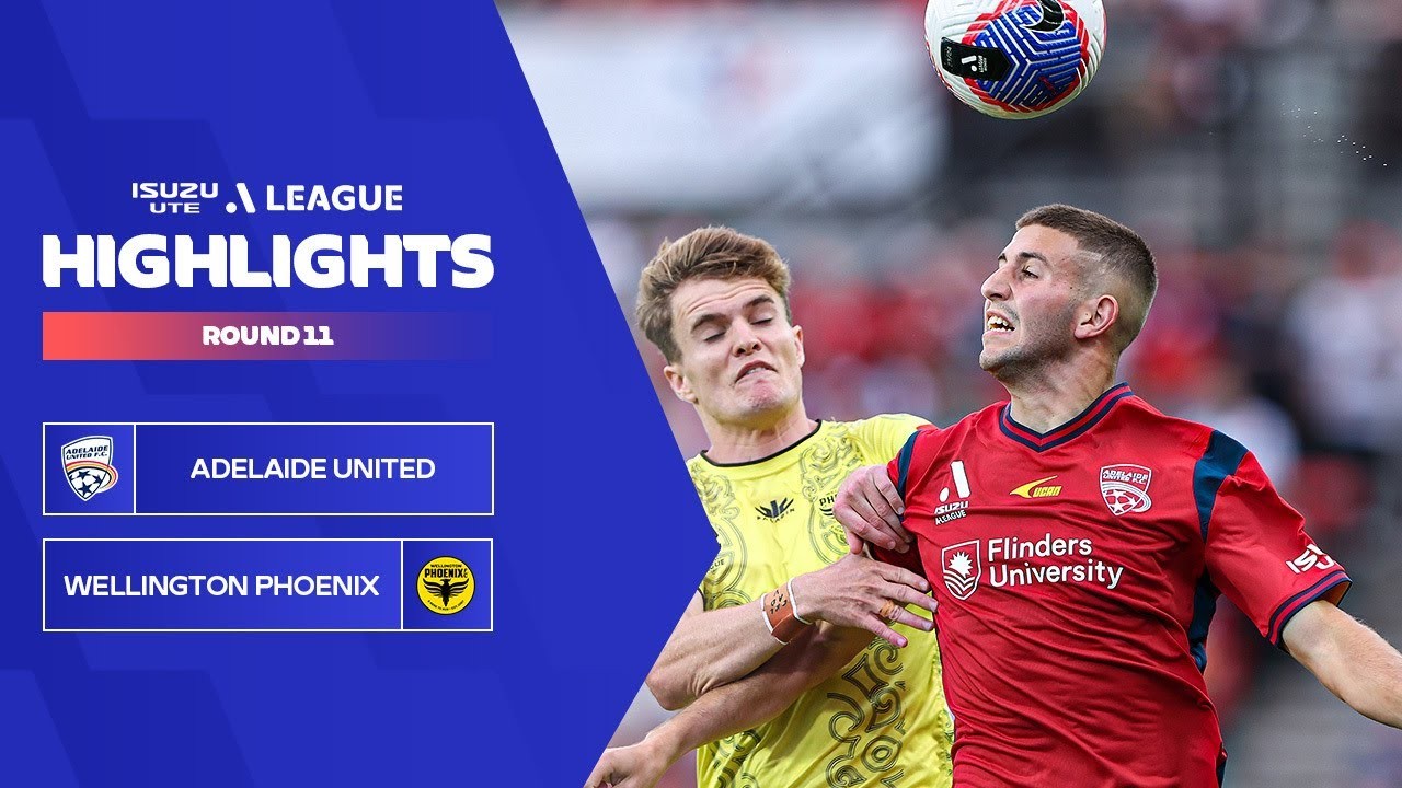 #ไฮไลท์ฟุตบอล [ อดิไลเด้ ยูไนเต็ด 2 - 2 เวลลิงตัน โฟนิค ] เอลีก ออสเตรเลีย 2024/5.1.67