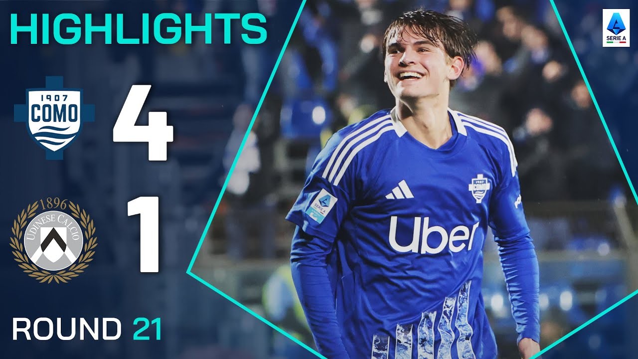 #ไฮไลท์ฟุตบอล [ โคโม่ 4 - 1 อูดิเนเซ่ ] กัลโช่ เซเรียอา อิตาลี 2025/21.1.68