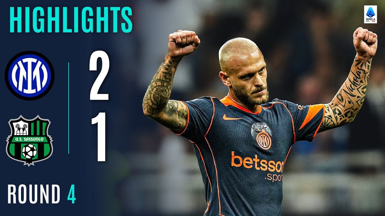 #ไฮไลท์ฟุตบอล [ อินเตอร์ มิลาน 2 - 1 ซาสซูโอโล่ ] กัลโช่ เซเรียอา อิตาลี 2025/22.9.68