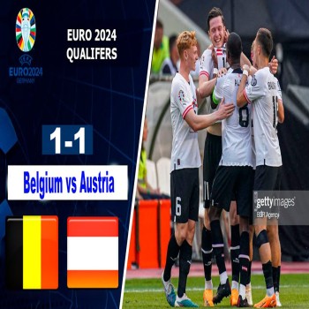 #ไฮไลท์ฟุตบอล [ เบลเยี่ยม 1 - 1 ออสเตรีย ] ยูโร 2024 รอบคัดเลือก