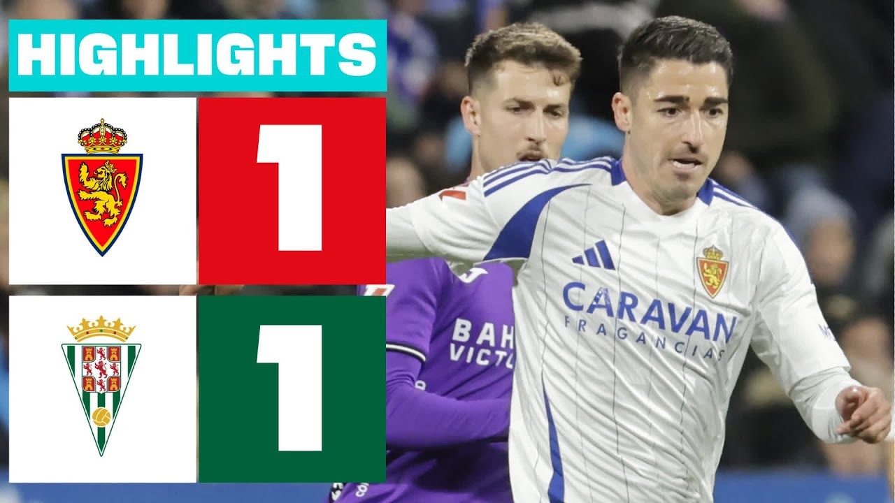 #ไฮไลท์ฟุตบอล [ เรอัล ซาราโกซ่า 1 - 1 คอร์โดบ้า ] อเดลันเต้ สเปน 2025/25.3.68