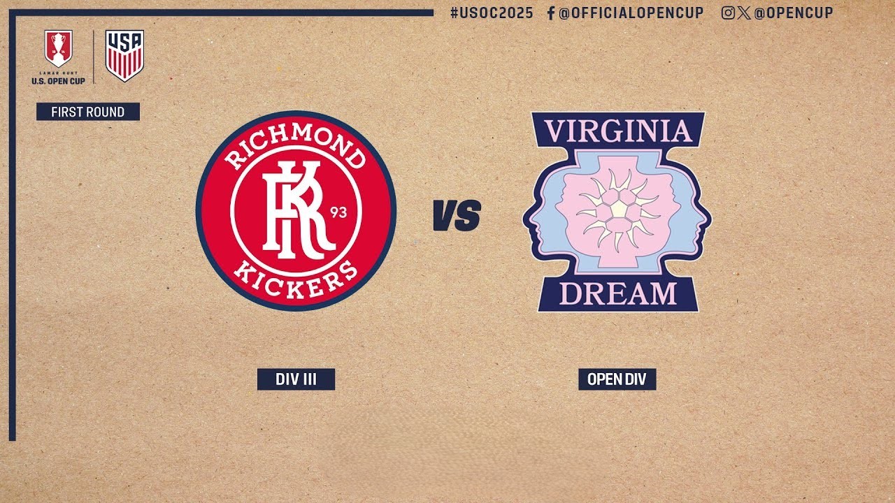 #ไฮไลท์ฟุตบอล [ ริชมอนด์ คิกเกอร์ 1 - 3 เวอร์จิเนีย ดรีม เอฟซี ] ยูเอสเอ โอเพ่น คัพ 2025/20.3.68
