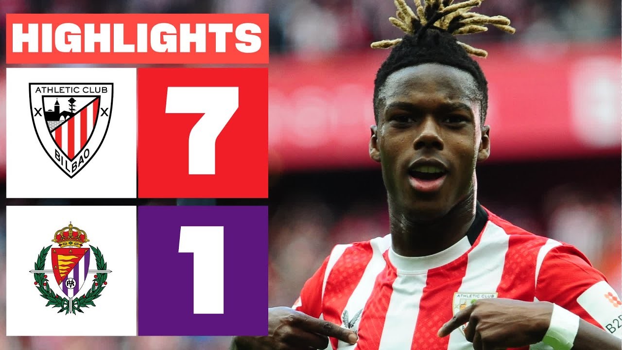 #ไฮไลท์ฟุตบอล [ แอธเลติก บิลเบา 7 - 1 เรอัล บายาโดลิด ] ลาลีก้า สเปน 2025/24.2.68