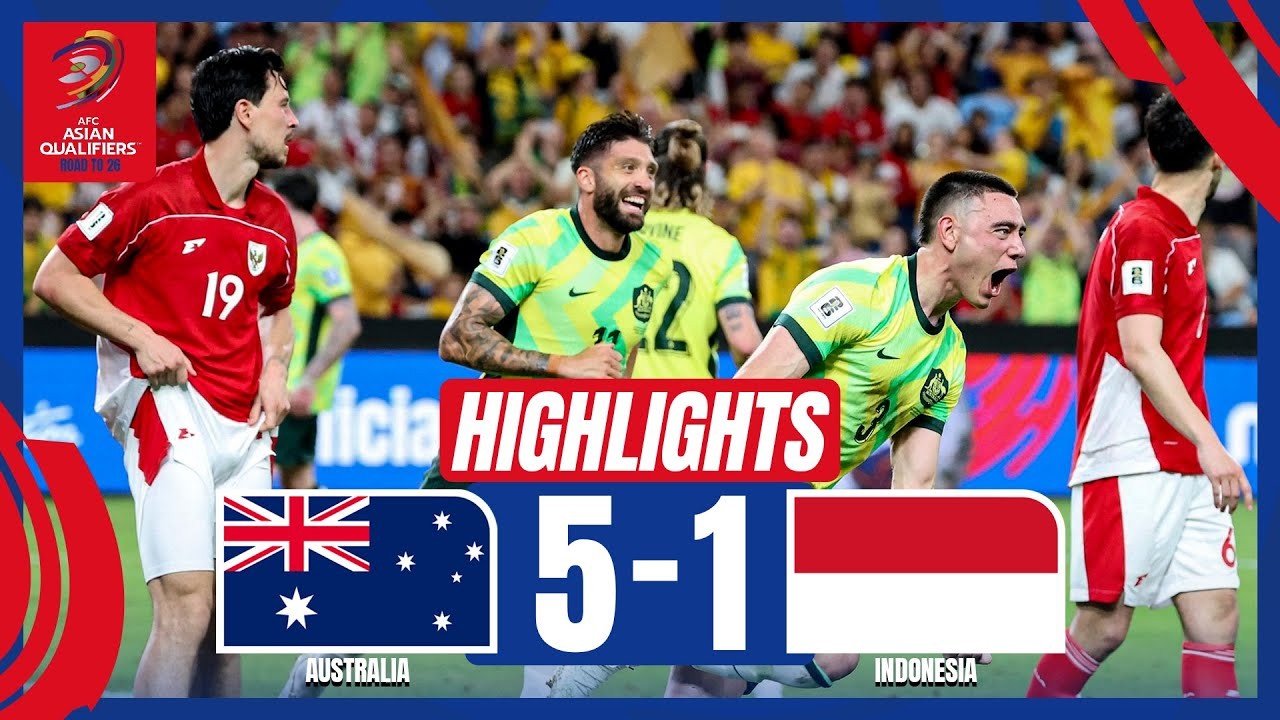 #ไฮไลท์ฟุตบอล [ ออสเตรเลีย 5 - 1 อินโดนีเซีย ] ฟุตบอลโลก รอบคัดเลือก โซนเอเชีย 2025/21.3.68