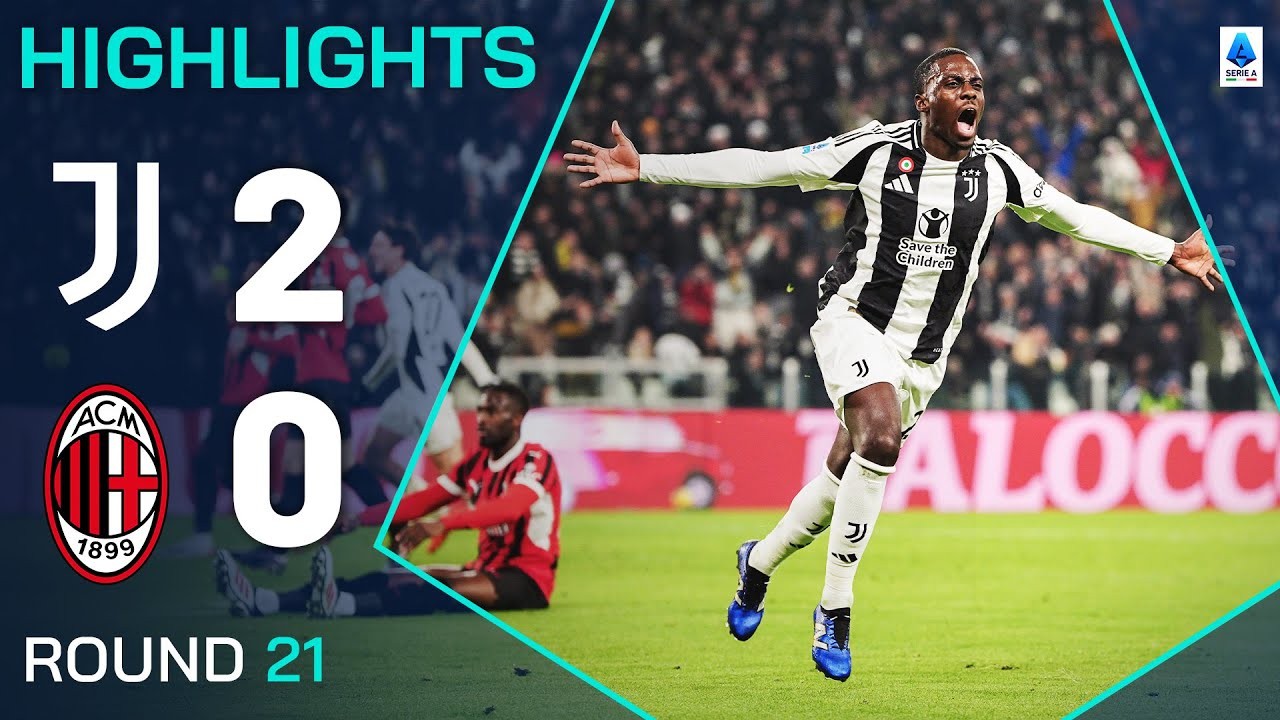 #ไฮไลท์ฟุตบอล [ ยูเวนตุส 2 - 0 เอซี มิลาน ] กัลโช่ เซเรียอา อิตาลี 2025/19.1.68