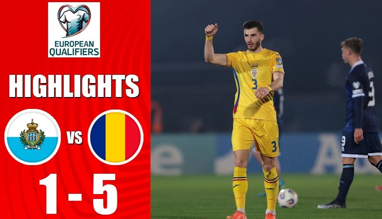 #ไฮไลท์ฟุตบอล [ ซานมารีโน่ 1 - 5 โรมาเนีย ] ฟุตบอลโลก รอบคัดเลือก โซนยุโรป 2025/25.3.68