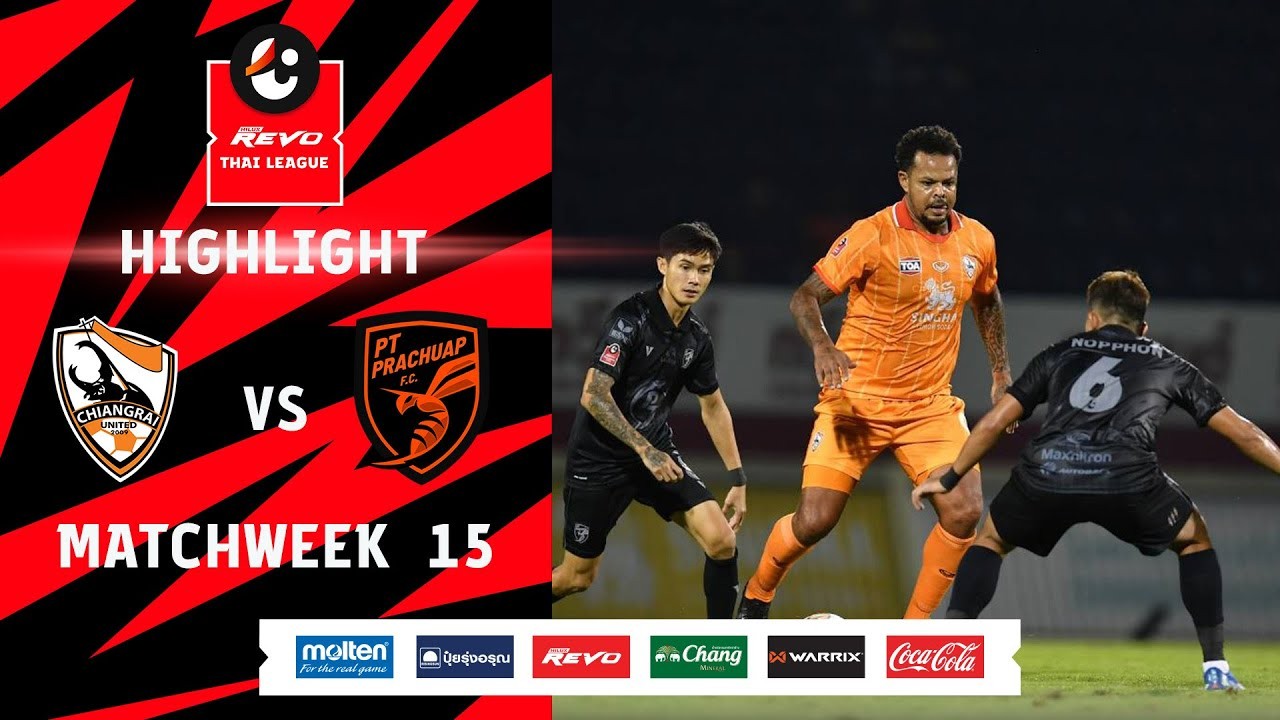 #ไฮไลท์ฟุตบอล [ เชียงราย ยูไนเต็ด 1 - 1 พีที ประจวบ เอฟซี ] รีโว่ ไทยลีก 2023/25.12.66