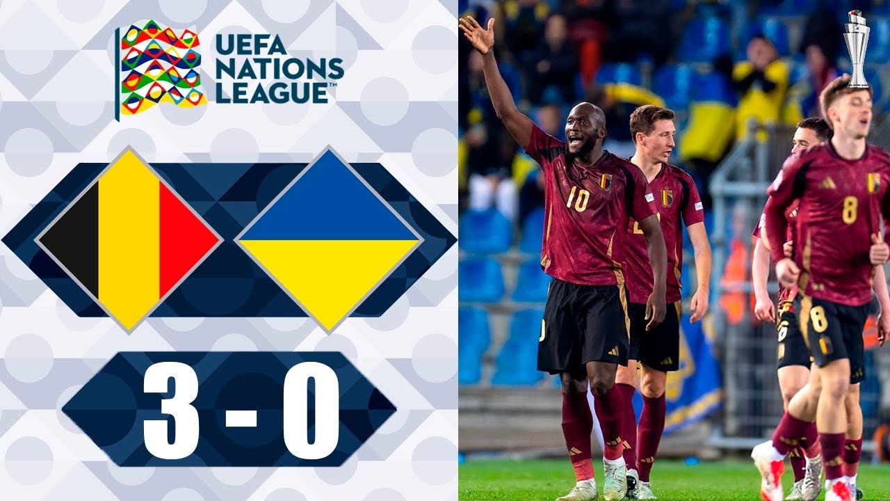 #ไฮไลท์ฟุตบอล [ เบลเยี่ยม 3 - 0 ยูเครน ] ยูฟ่า เนชั่นส์ ลีก 2025/24.3.68