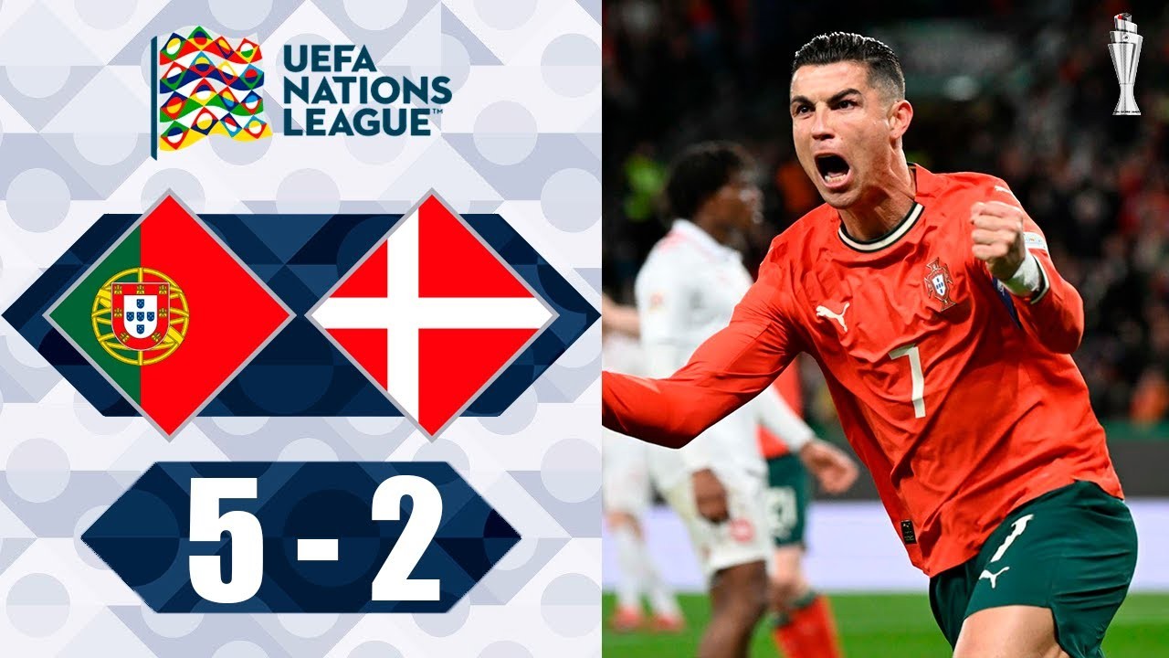 #ไฮไลท์ฟุตบอล [ โปรตุเกส 3 - 2 เดนมาร์ก (ต่อเวลาพิเศษ 5 - 2) ] ยูฟ่า เนชั่นส์ ลีก 2025/24.3.68