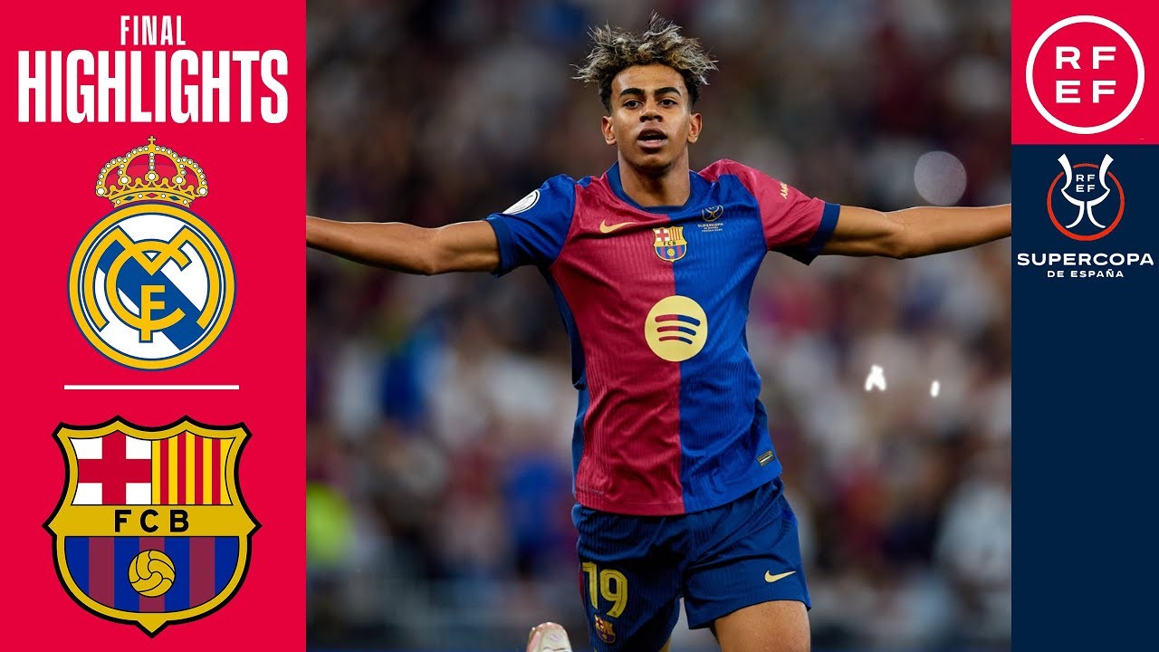 #ไฮไลท์ฟุตบอล [ เรอัล มาดริด 2 - 5 บาร์เซโลน่า ] สเปน ซุปเปอร์ คัพ (รอบชิงชนะเลิศ)แข่งที่ซาอุฯ 2025/13.1.68