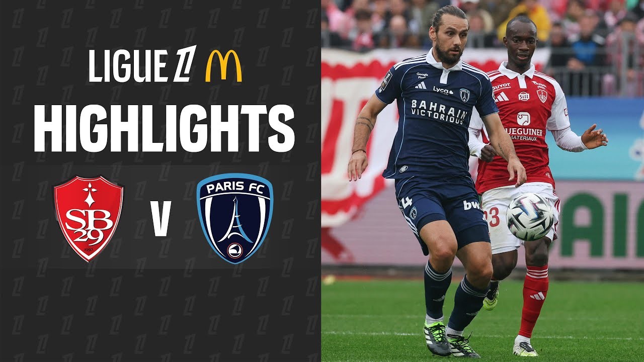 #ไฮไลท์ฟุตบอล [ แบรสต์ 1 - 2 ปารีส เอฟซี ] ลีกเอิง ฝรั่งเศส 2025/15.9.68