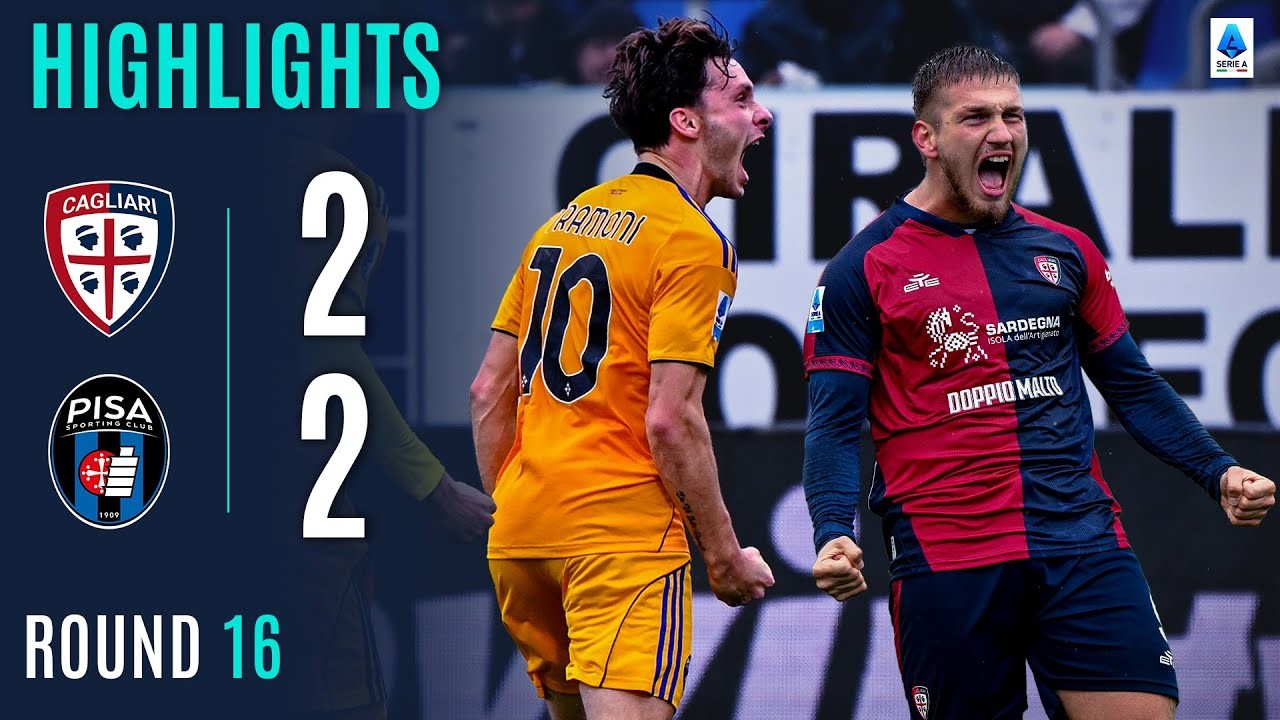 #ไฮไลท์ฟุตบอล [ กายารี่ 2 - 2 ปิซ่า ] กัลโช่ เซเรียอา อิตาลี 2025/22.12.68